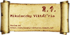 Mikuleczky Viktória névjegykártya