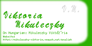 viktoria mikuleczky business card